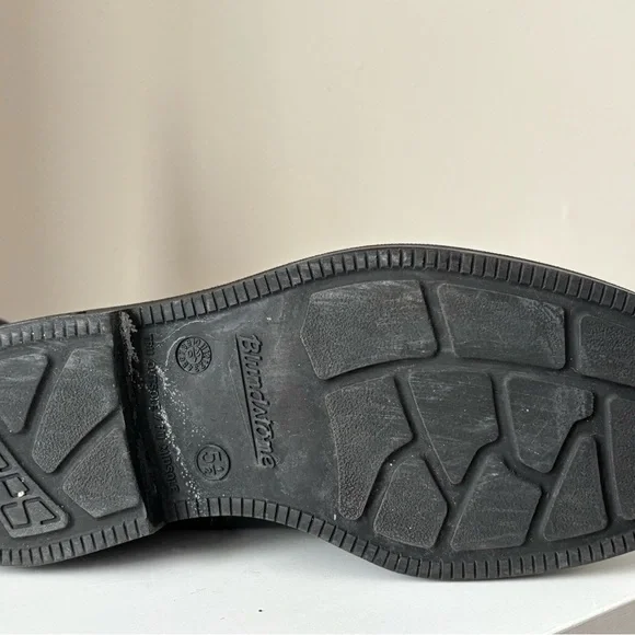 Black Leather Women’s square toed Chelsea Boots - Picture 4 of 4